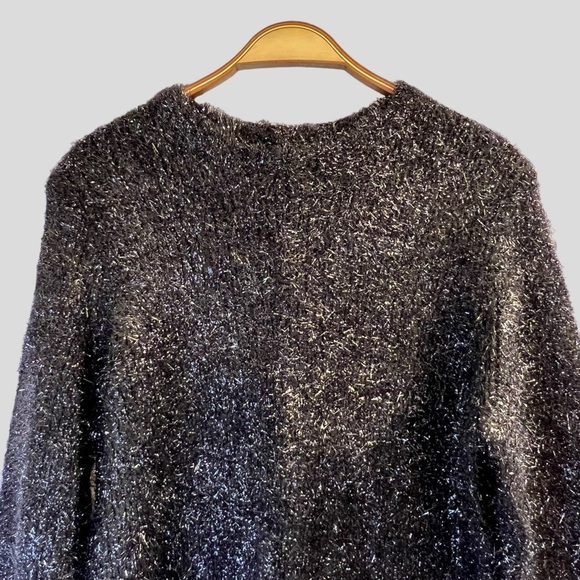 Liz Claiborne Women’s Sweater XL Black Metallic - Picture 8 of 12